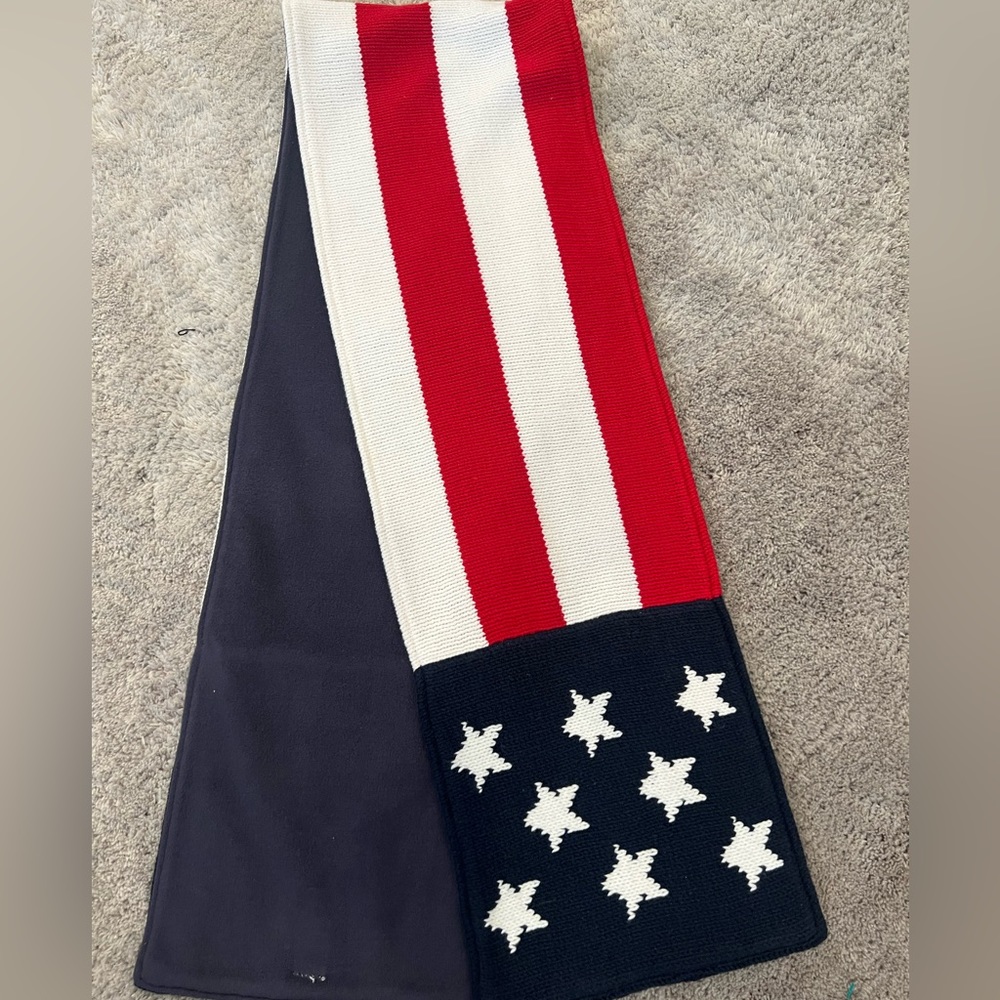 American flag knit fleece new scarf